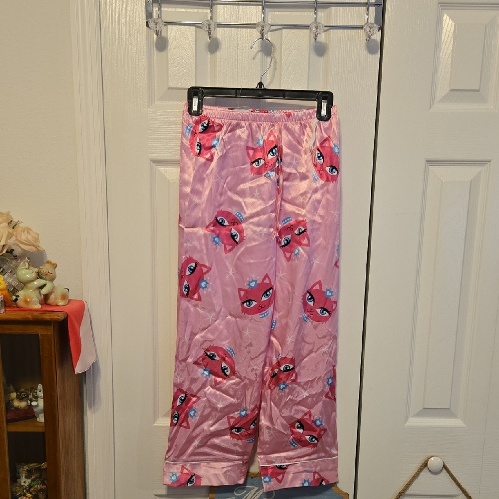 Hype Pink and Blue Pajama Bottoms Soft Sleepwear